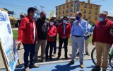 autoridades en inauguracion de ciclovia