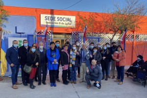 Inauguran mejoramiento de la sede social del barrio 8 de Julio de Ovalle