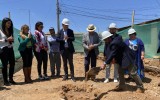 Instalan primera piedra de nueva área verde del Barrio Santa Lucía