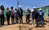 Instalan primera piedra de nueva área verde del Barrio Santa Lucía 